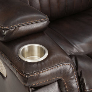 Team Time Chocolate Power Reclining Sofa - 7830415 - Nova Furniture