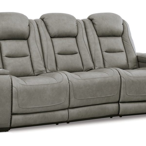 The Man-Den Gray Power Reclining Sofa - U8530515 - Nova Furniture